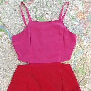 Mara Hoffman Two Tone Side Cutout Silk Dress